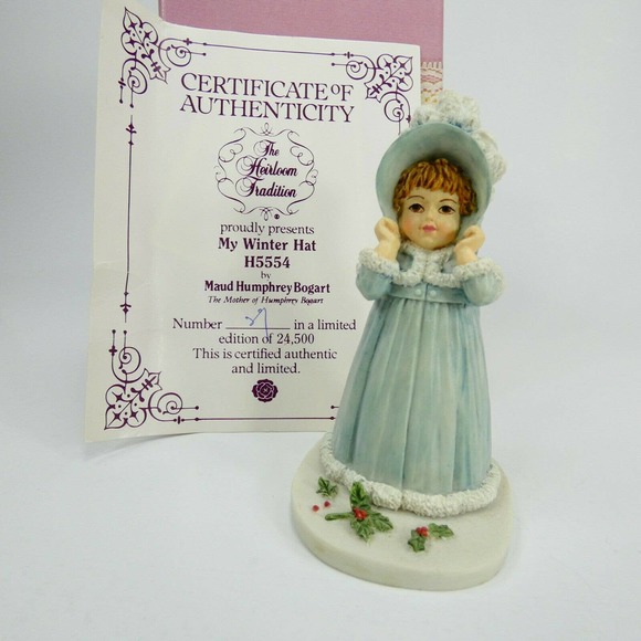 MY WINTER HAT H5554 by Maud Humphrey Bogart Figurine COA & Original Box UCHWL - Picture 1 of 12